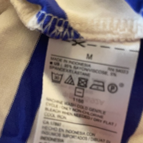 NWT OLD Navy swing dress size medium White with blue stripes medium - Picture 7 of 7